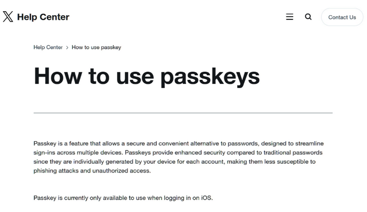 乾县苹果维修店铺分享iOS用户如何通过通行密钥(Passkey)登录 